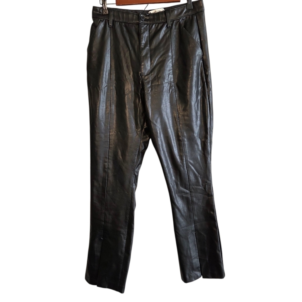 Abercrombie & Fitch The Skinny Ultra High Rise Vegan Leather Pants Sz 14S
